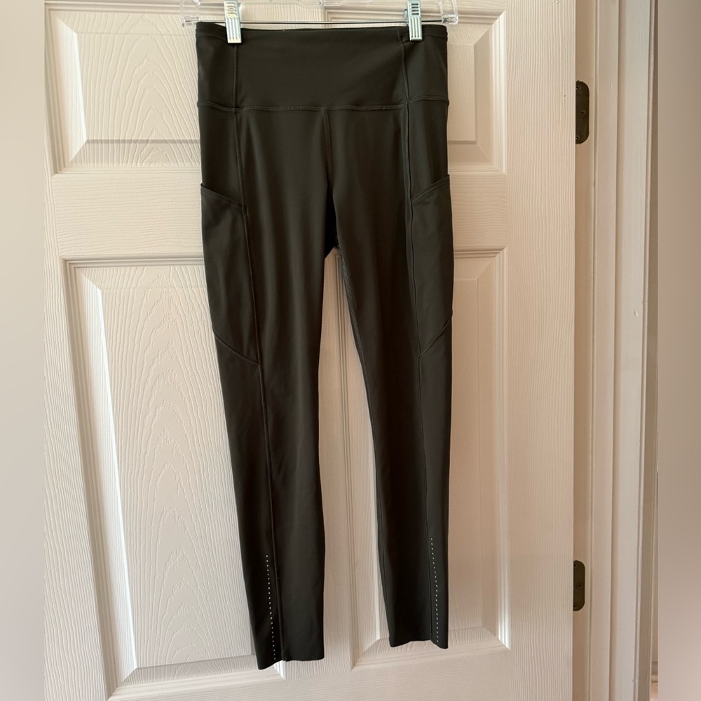 Army green High-Waisted Leggings